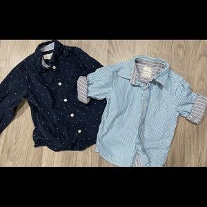 Zara and H&M Button up boys tops 2-3years